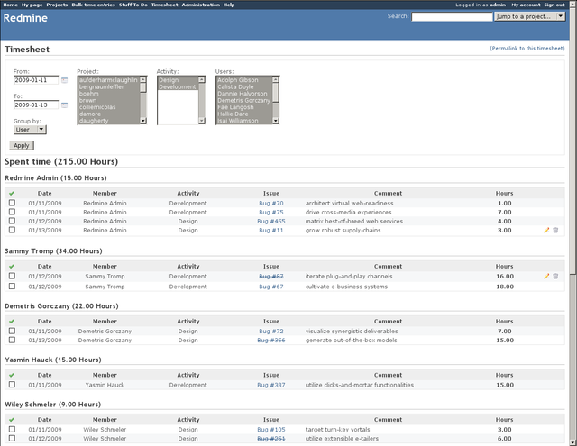 Grouping by user